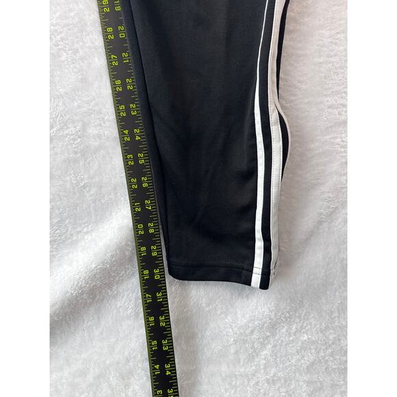 Adidas Climacool Women Medium Track Pants Tricot Black White 3 Stripe Ankle Zip - Picture 5 of 7